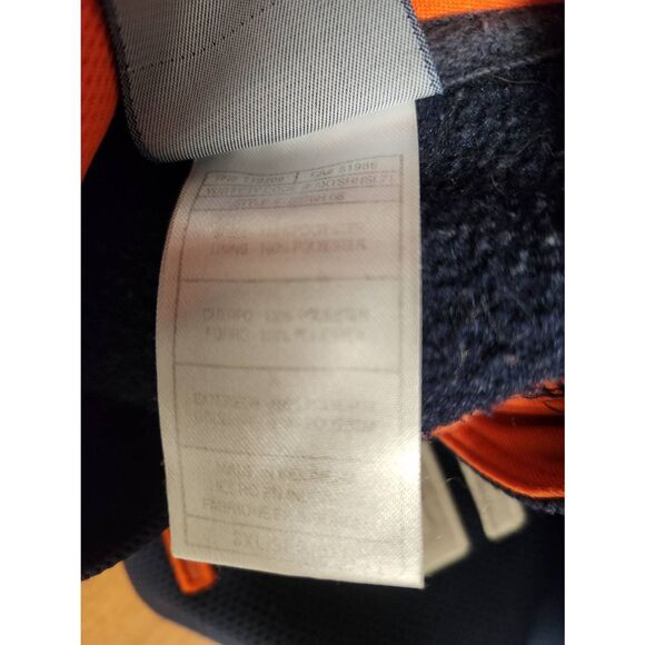 Reebok Onfield NFL Chicago Bears Hoodie Mens 3XL Pullover Footbal Blue Orange - Picture 6 of 7
